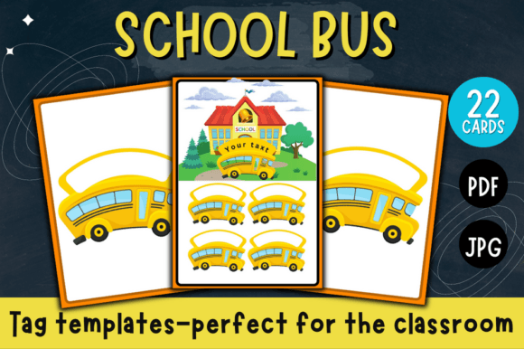 Bus School Tag Templates: Perfect for Organizing & Engaging Kids