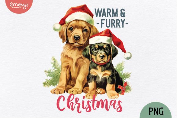 Charming Vintage Christmas Dog PNG for Your Holiday Creations