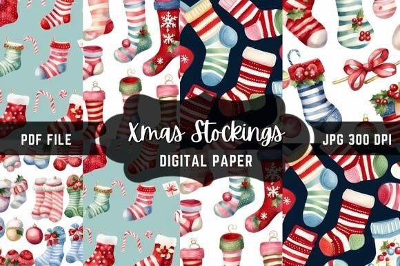 Classic Xmas Stockings: A Designer's Digital Toolkit