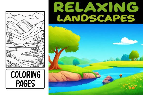 Discover Tranquility with Relaxing Landscapes Coloring Pages