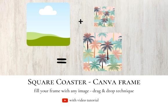 Elevate Your Brand with the Square Coaster Canva Frame