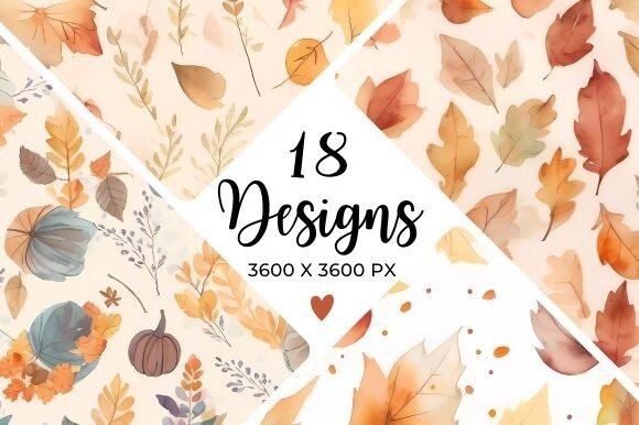 Embrace the Season: Watercolor Autumn Digital Paper for Your Projects