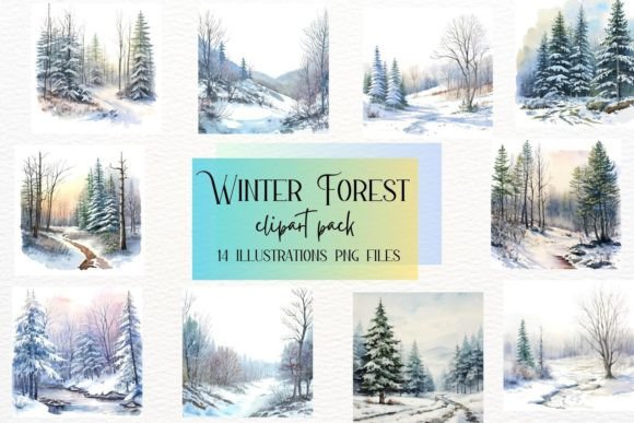 Embrace the Season: Watercolor Winter Forest Collection