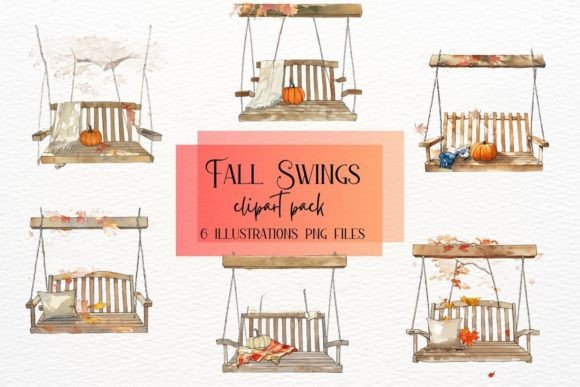 Embracing Autumn: The Art of Fall Swings Watercolor Illustrations