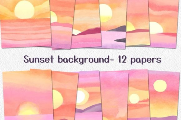 Embracing Warmth: The Versatility of a Sunset Watercolor Background