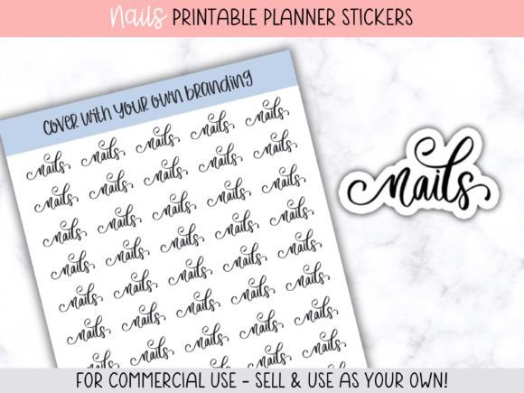 Nails Printable Planner Stickers: A Designer's Shortcut to a Thriving Shop