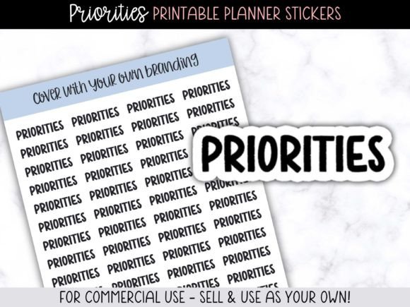 Priorities Printable Planner Stickers: Your Shortcut to a Profitable Sticker Shop