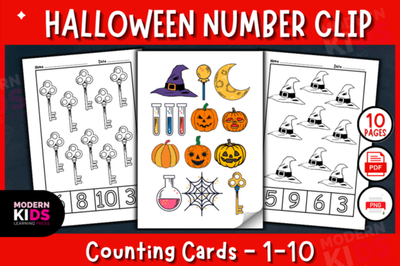 Spook-tacular Learning: Halloween Number Clip Cards
