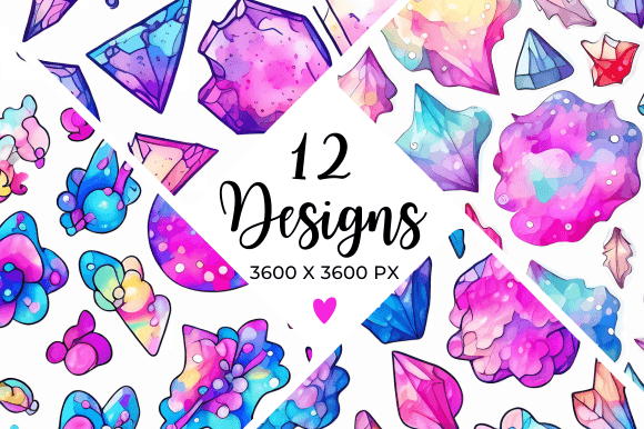 Unlocking Creativity with Rainbow Crystals Digital Paper